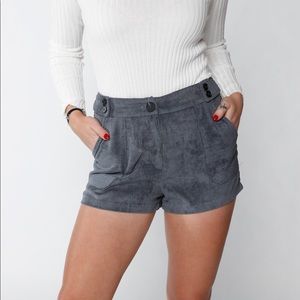 Blue corduroy shorts